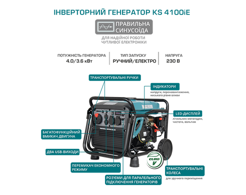 Инверторный генератор KS 4100iE