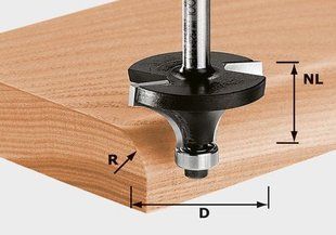 Festool Фреза для округлення HW S12 D63 / 32 / R25 491107