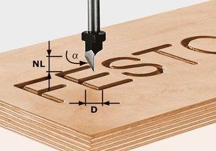 Festool quot;Пишучіquot; фрези HW S8 D11 / 60 &deg; 491003