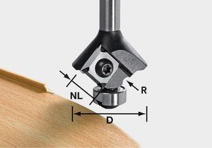Festool Фреза для округлення зі змінними пластинами S8 HW R3 D28 KL12.7 OFK 499808